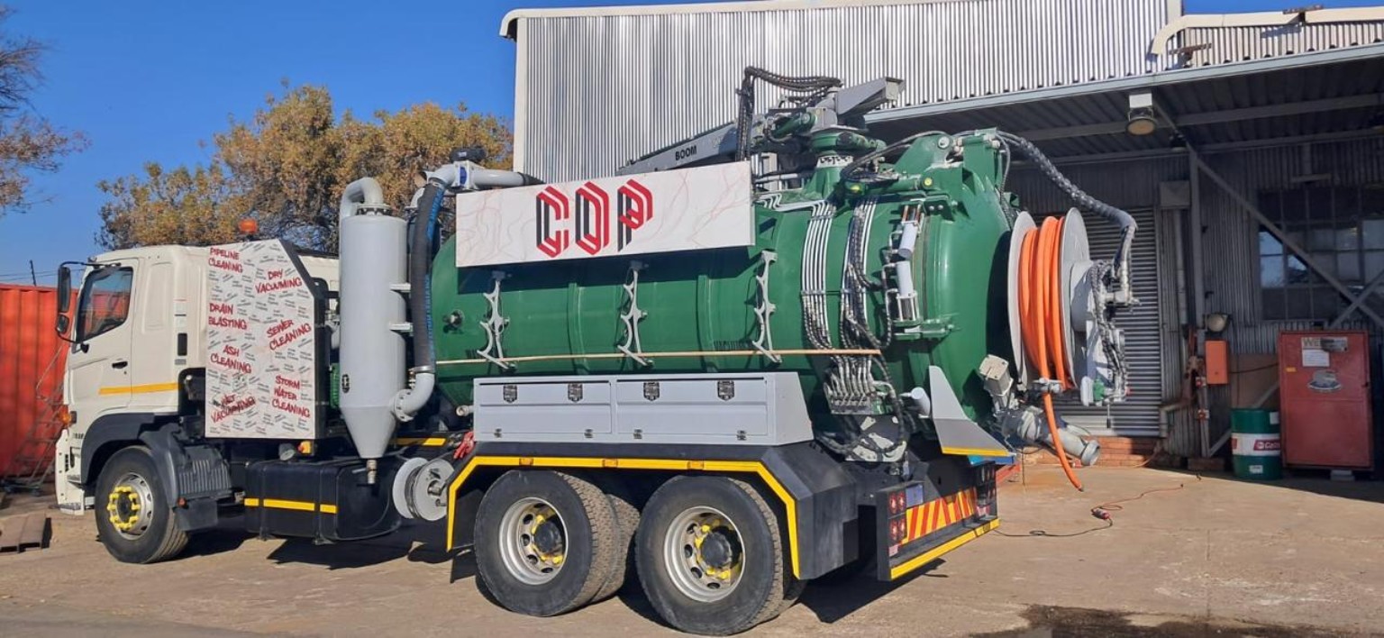 CDP vacuum tanker at an industrial workshop